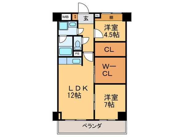 ファ－ロ新北島の物件間取画像